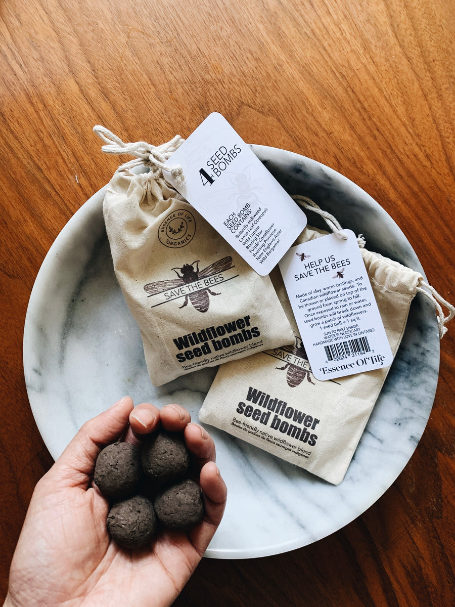 save the bees wildflower seeds Save the Bees Wildflower Seed bombs, set of 4