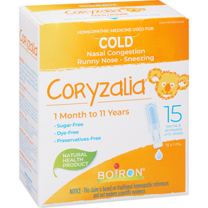 Boiron Coryzalia, 1 Month - 11 Years