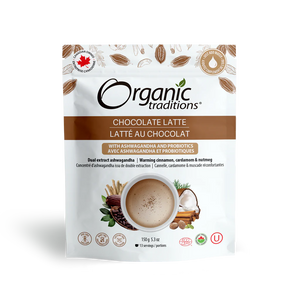 Organic Traditions Chocolate Latte with Ashwagandha and Probiotics