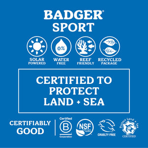 Badger Sport Clear Zinc Sunscreen Unscented SPF40 87ml