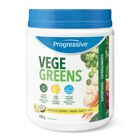 Progressive VegeGreens Green Food Supplement Pineapple Coconut