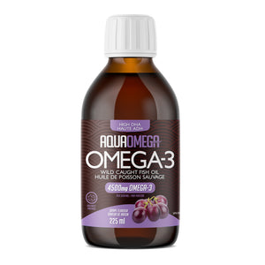AquaOmega Omega-3 Fish Oil High DHA Grape