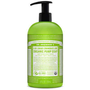 Dr. Bronner's 4-in-1 Sugar Lemongrass Lime Organic Pump Soap