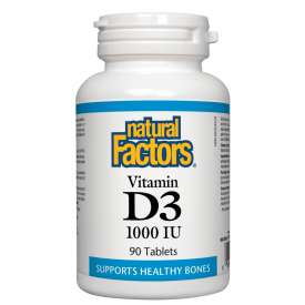 Natural Factors Vitamin D3 1000 IU 90 Tablets