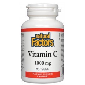 Natural Factors Vitamin C 1000mg Plus Bioflavonoids & Rosehips 90 Tablets