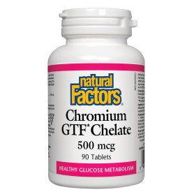 Natural Factors Chromium GTF Chelate 500mcg 90 Tablets