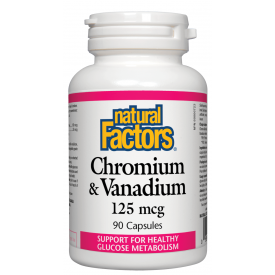 Natural Factors Chromium & Vanadium 125mcg 90 Capsules