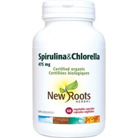 New Roots Spirulina & Chlorella 475mg 60 Veggie Caps