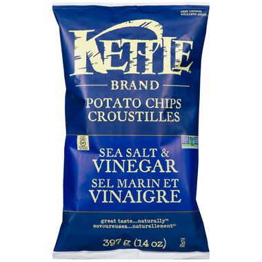 Kettle Sea Salt & Vinegar Potato Chips 220g