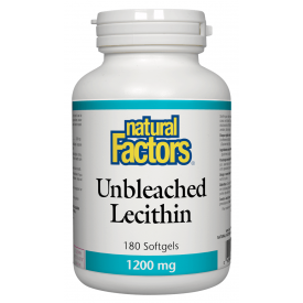 Natural Factors Unbleached Lecithin 1200mg 180 Softgels