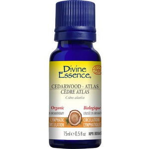 Divine Essence Atlas Cedarwood Organic Essential Oil 15mL