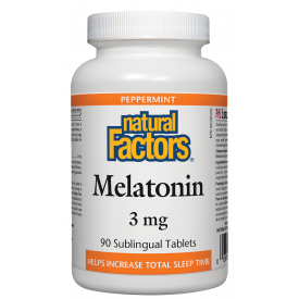 Natural Factors Melatonin 3mg Peppermint 90 Tablets