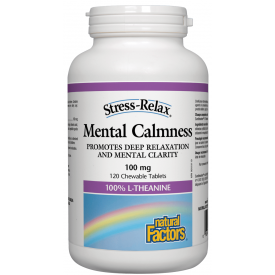 Natural Factors Stress-Relax® Mental Calmness® 100mg 120 Chewable Tablets
