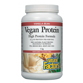 Natural Factors Vegan Protein Vanilla Bean 1kg