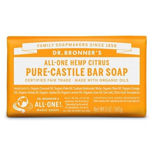 Dr. Bronner's Pure Castile Bar Soap Citrus Orange