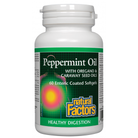 Natural Factors Peppermint Oil 60 Softgels
