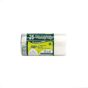 NaturSac Biodegradable Garbage Bags  19" x 24" inches, 25 bags