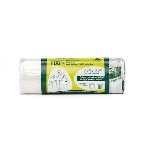 NaturSac Biodegradable Garbage Bags 27" by 32", 13-pack