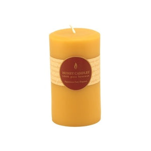 Honey Candles Pure Beeswax 5-inch x 3-inch Pillar Candle Natural