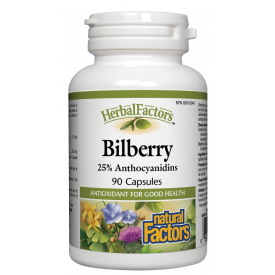Natural Factors HerbalFactors® Bilberry 90 Capsules