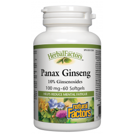Natural Factors ECHINAMIDE® Panax Ginseng 100mg 60 Softgels