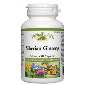 Natural Factors HerbalFactors® Siberian Ginseng 250mg 90 Capsules
