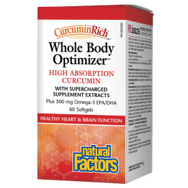 Natural Factors CurcuminRich Whole Body Optimizer High Absorption Curcumin