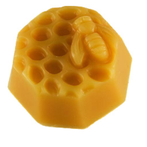 Honey Candles Pure Beeswax Medallion Honey Bee 2.5 oz