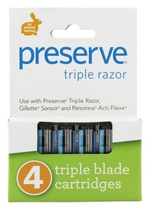 Preserve Razor Blade Replacement Triple Blade - 4 Cartridges
