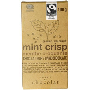 Galerie au Chocolat Mint Crisp Chocolate Bar 100g