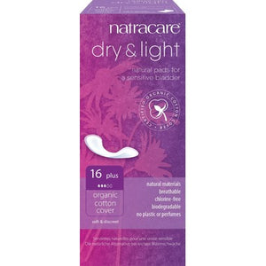 Natracare Dry & Light Plus Natural Pads, 16 plus