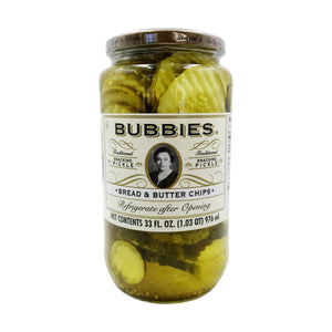 BUBBIES Bread and Butter Chips Pickles 976 mL