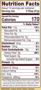 Bob's Red Mill Flaxseed Golden Organic 368g  Whole