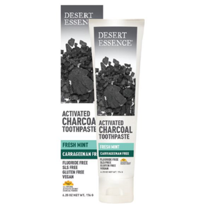 Desert Essence Activated Charcoal Toothpaste Fresh Mint 176g