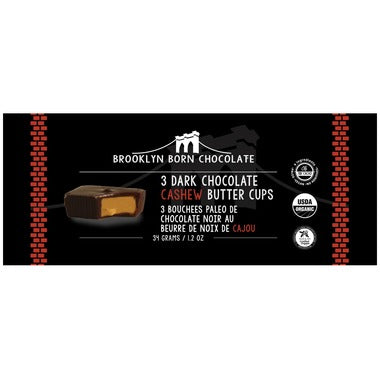 Brooklyn Born Chocolate Dark Chocolate Cashew Butter Cups (3 cups)