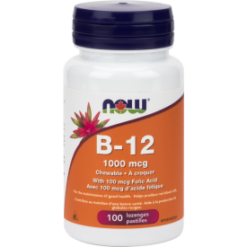 NOW Vitamin B-12 1000mg 100 Chewable Lozenges