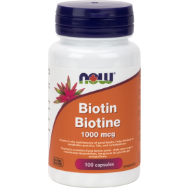 NOW Biotin 1,000mcg 100 Capsules