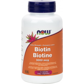 NOW Biotin 5000mcg 60 Veggie Caps