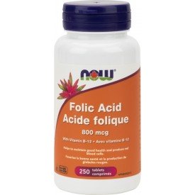 NOW Folic Acid B-12 250 Tablets