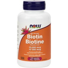 NOW Biotin 10,000mcg 120 Veggie Caps
