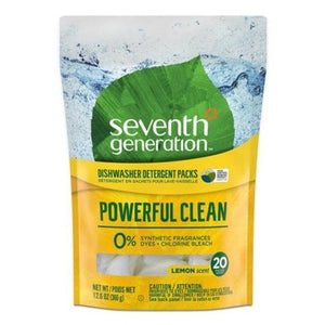 Seventh Generation Natural Automatic Dishwasher Packs Lemon Scent 20 pac