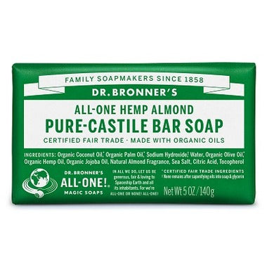 Dr. Bronner's Pure Castile Bar Soap Almond