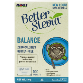 NOW BetterStevia® Balance with Chromium and Inulin 100 Packets