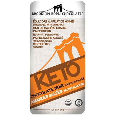 Brooklyn Born Chocolate Salted Almonds Keto Chocolate  60g