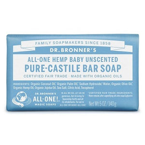 Dr. Bronner's Pure Castile Bar Soap Baby Unscented