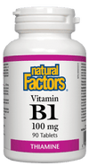 Natural Factors Vitamin B1 100 mg
