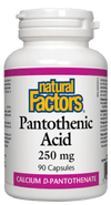 Natural Factors Pantothenic Acid 250 mg
