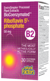 Natural Factors Riboflavin 5'-phosphate 50 mg 30 Capsules