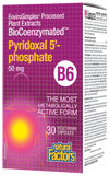 Natural Factors Pyridoxal 5'-phospate Biocoenzymated Vitamin B6 50 mg