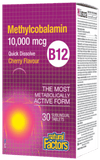 Natural Factors Vitamin B12 Methylcobalamin 10000mcg 30 sublingual tablets